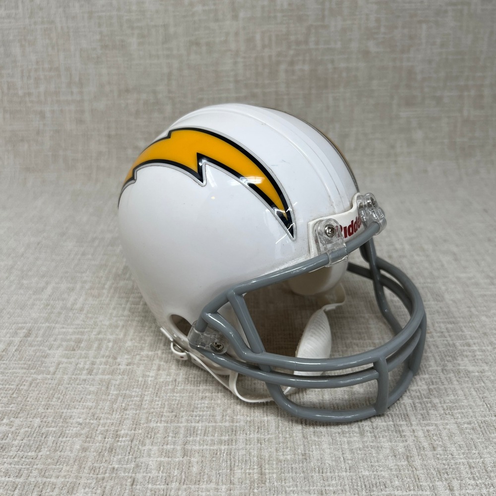 Riddell San Diego Chargers NFL Mini Football Helmet White Yellow Bolt 3 5/8